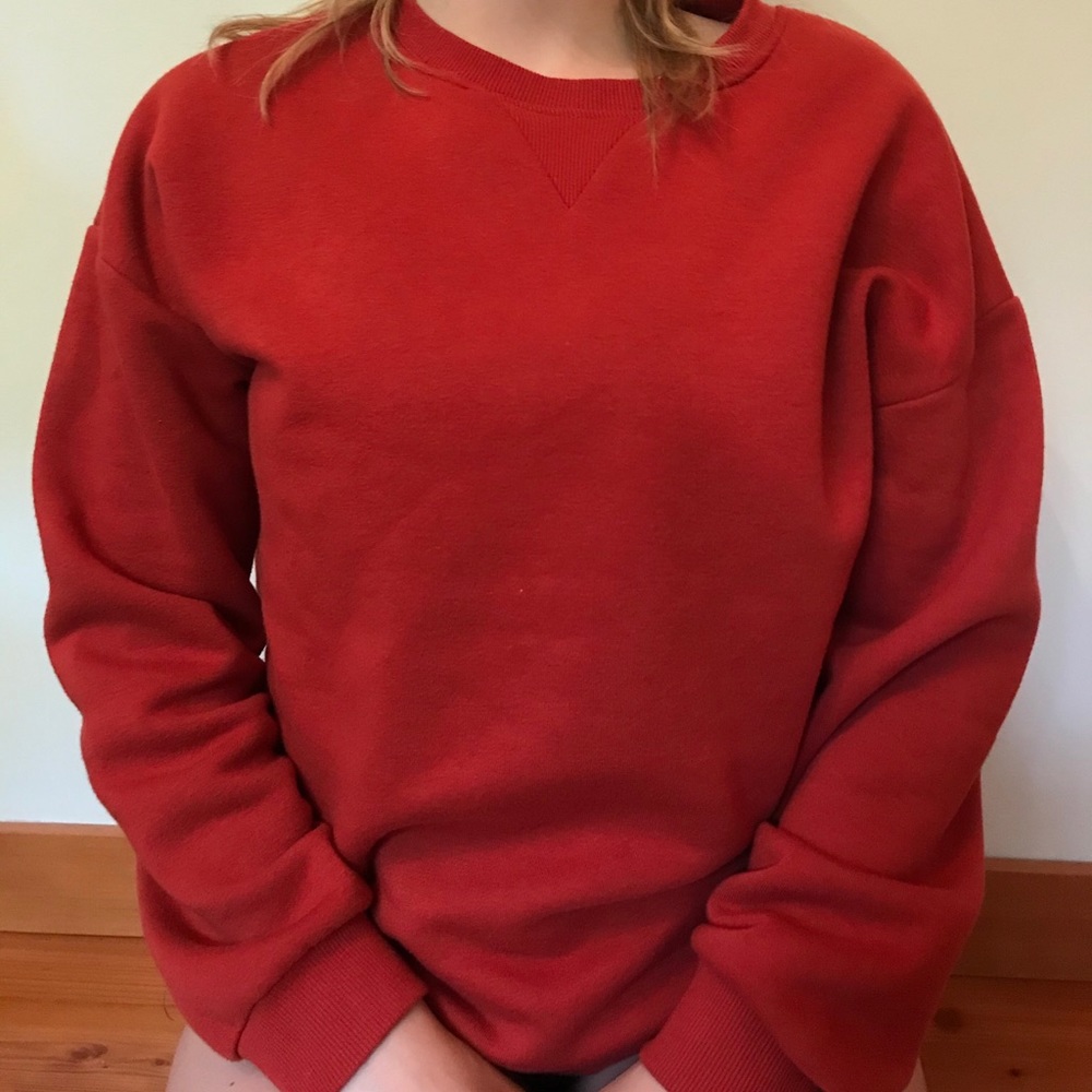 red forever 21 crew neck